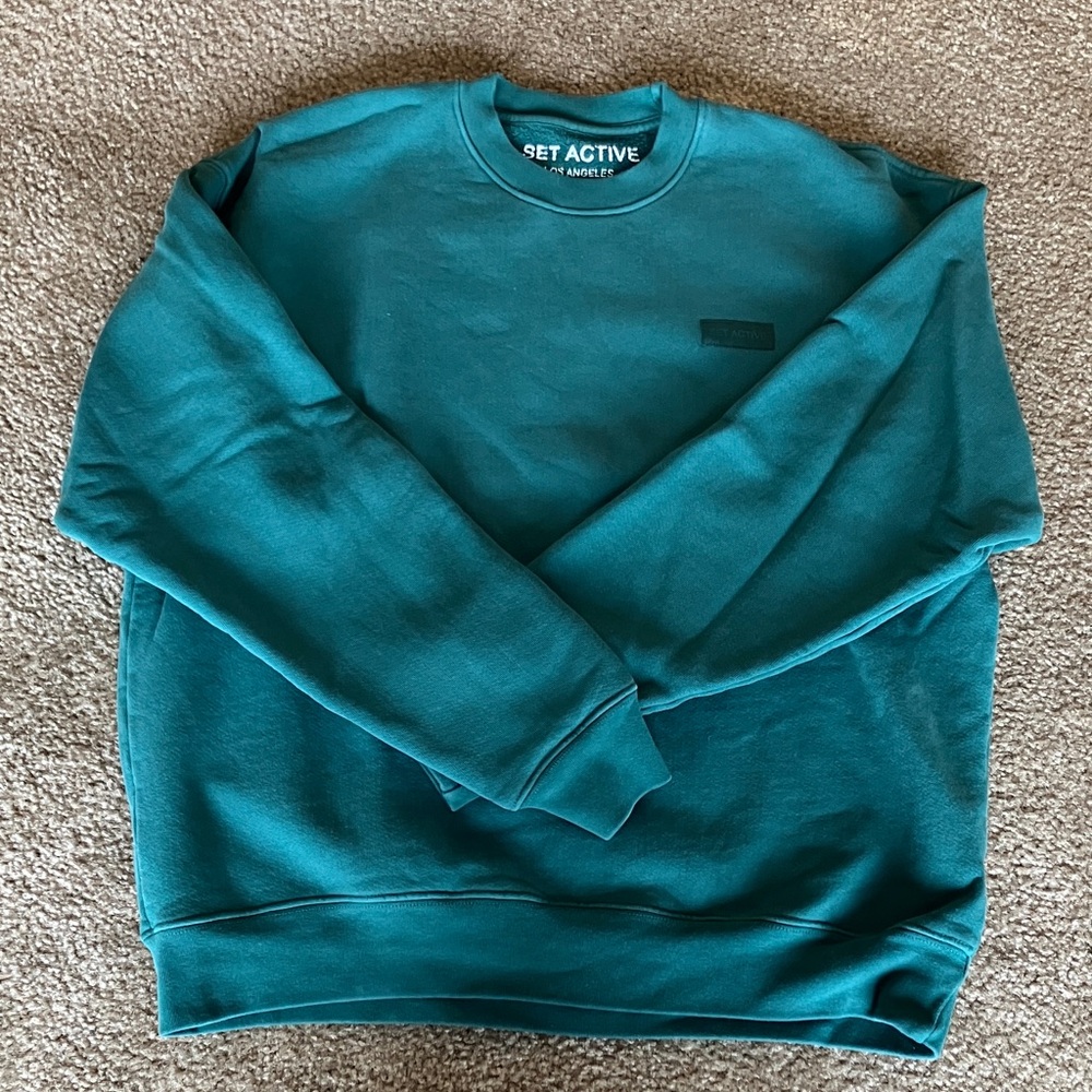 SET Active Men's Crewneck Sweater in Teal